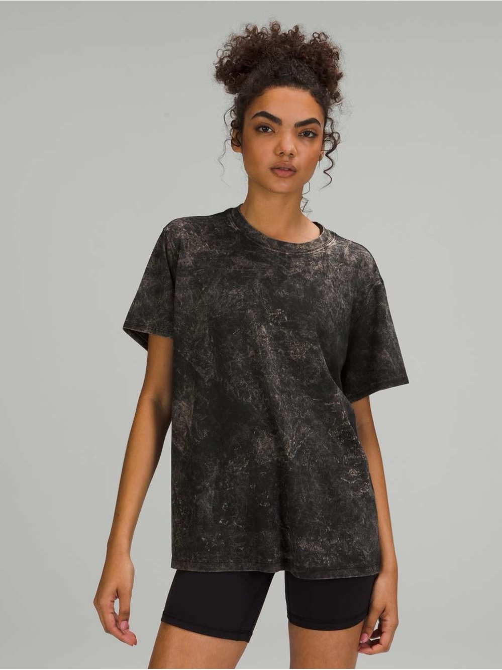 Lululemon All Yours Tee- Cloudy Wash Black Size 8